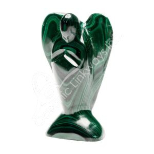 Polished Malachite Angel Carving