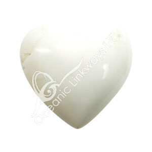 Polished White Jade Heart