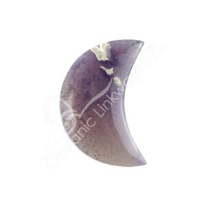 Grape Agate Moon-Shaped