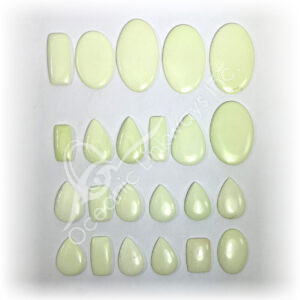 Lemon Chrysoprase Cabochons Mixed Shapes and Sizes