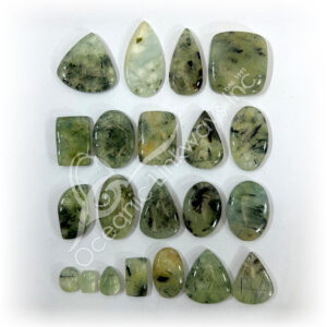 Prehnite Cabochons Mixed Shapes and Sizes