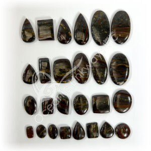 Iron Tiger Cabochons Mixed Shapes and Sizes