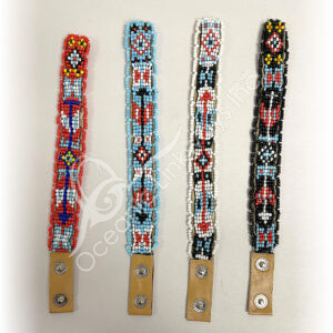 Mixed Beaded Leather Bracelet (DZ)