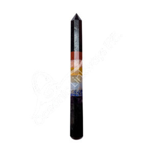 Chakra with Black Tourmaline 6 Facets Massager
