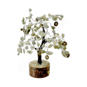 Green Aventurine Gem Tree with Chinese Coins (160 Beads)