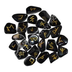 Black Tourmaline Rune Set