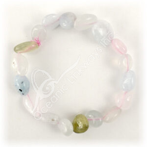 Morganite Tumbled Stones Bracelet