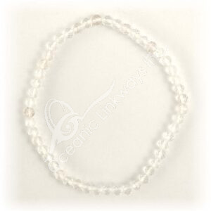 Crystal Quartz Faceted Stone Beads Bracelet