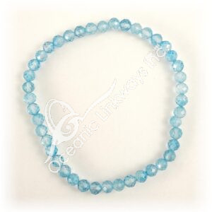 Faceted Blue Topaz Beads Bracelet