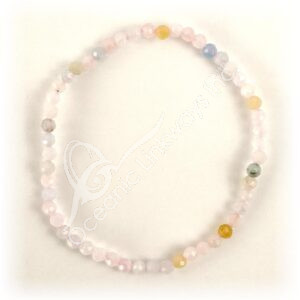 Faceted Morganite A Beads Bracelet
