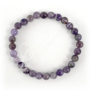 Chevron Amethyst Beads Bracelet