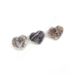 Amethyst B Heart Cabochon with Druse